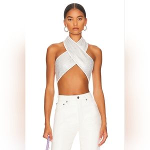 Women's h.ours Kiki Cross Front Top ~ White (Small)